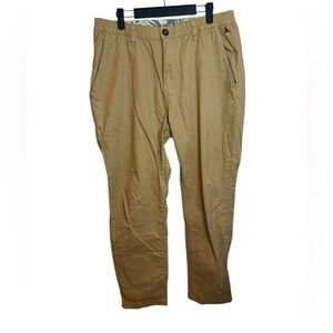 Chubbies Tan Elastic Waist Slim Leg Khaki Pants